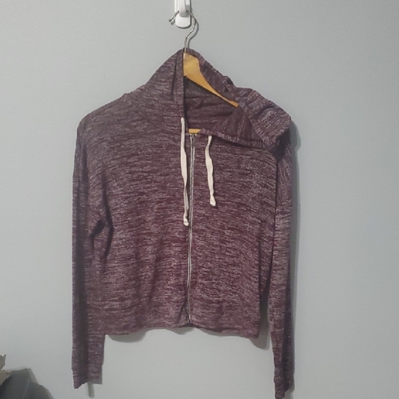 American Eagle Hoodie Size S SMALL Y2k Women's Purple Zip-Up Hoodie - Picture 1 of 6